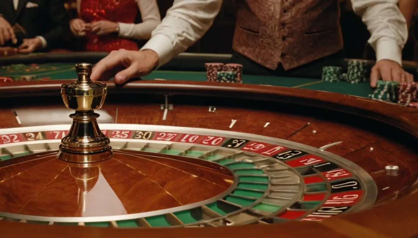 Player spinning the classic roulette wheel - Tez888